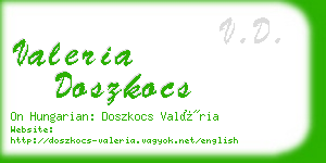 valeria doszkocs business card